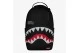Sprayground Shark Central Embroidered Shark Backpack Μαύρα, Λευκά, Κόκκινα