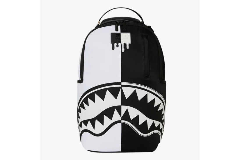 Sprayground Shark Central DLXS Backpack Μαύρα, Λευκά