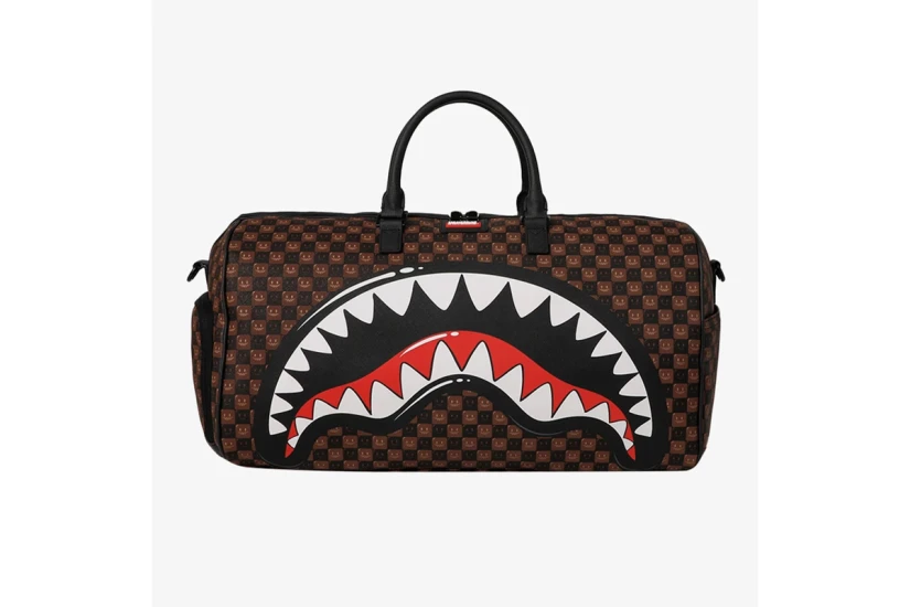 Sprayground Sharks In Paris WTF Bubble Check Large Τσάντα Ώμου-Χειρός Μαύρη, Καφέ, Κόκκινη, Λευκή