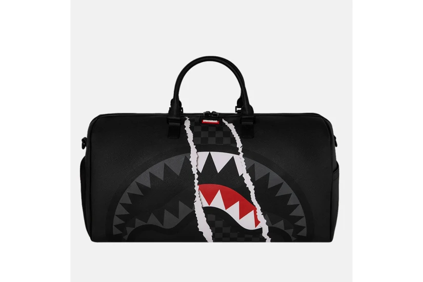 Sprayground Center Rip Reveal Large Duffle Τσάντα Ταξιδιού Μαύρη