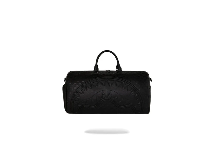 Sprayground Raised Check Large Duffle Τσάντα Ώμου - Χειρός Μαύρη