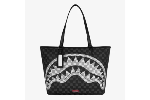 Sprayground Black And White Drip Check Shark Τσάντα Tote (910T9346NSZ)
