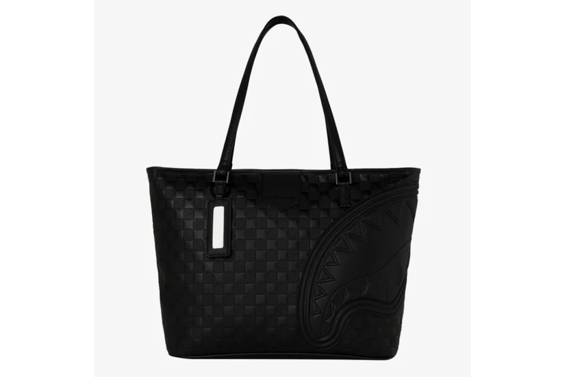 Sprayground Raised Check Γυναικεία Τσάντα Tote Μαύρη
