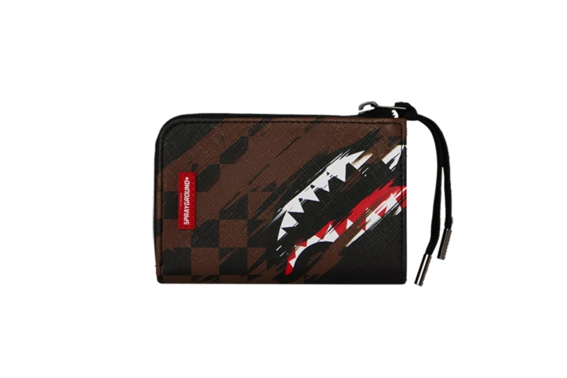 Sprayground Smeared Grunge Unisex Πορτοφόλι Καφέ, Μαύρο, Κόκκινο, Λευκό