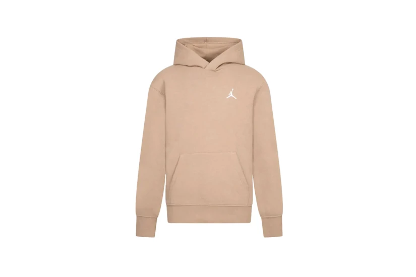 Jordan Brooklyn Fleece Παιδικό Ανδρικό Φούτερ με Κουκούλα Μπεζ