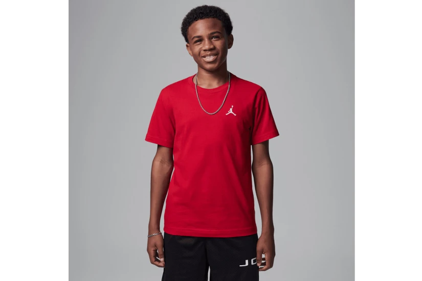 Jordan Jumpman Air Embroidered Παιδικό Κοντομάνικο T-Shirt Κόκκινο