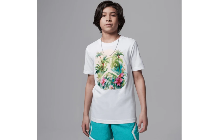 Jordan Flight Essentials Poolside Jumpman Παιδικό Κοντομάνικο T-Shirt Λευκό