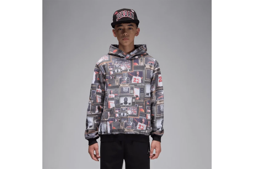 Jordan Brooklyn Printed Fleece Παιδικό Φούτερ με Κουκούλα