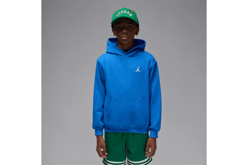 Jordan Brooklyn Fleece Παιδικό Φούτερ με Κουκούλα Μπλε