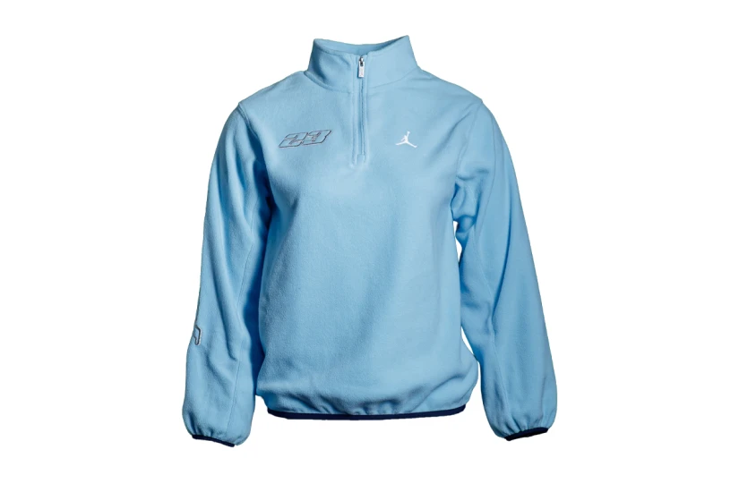 Jordan Brooklyn Παιδική Μακρυμάνικη Μπλούζα Fleece με Φερμουάρ Γαλάζια