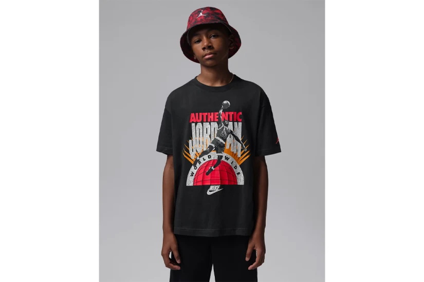 Jordan Authentic Παιδικό Κοντομάνικο T-Shirt Μαύρο