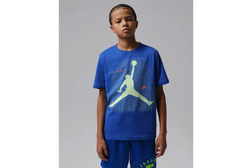 Jordan Jumpman Grid Blur Παιδικό Κοντομάνικο T-Shirt Ρουά, Φυτρί
