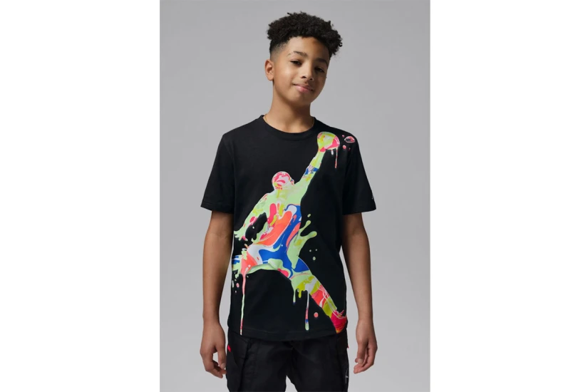 Jordan Super Splash Paint Spill Jumpman Παιδικό Κοντομάνικο T-Shirt Μαύρο
