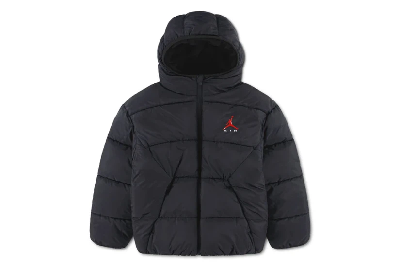 Jordan Brooklyn Graphics Παιδικό Μπουφάν Puffer Μαύρο, Κόκκινο, Λευκό