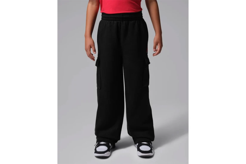 Jordan Brooklyn Fleece Παιδικό Παντελόνι Φόρμας Cargo Μαύρο
