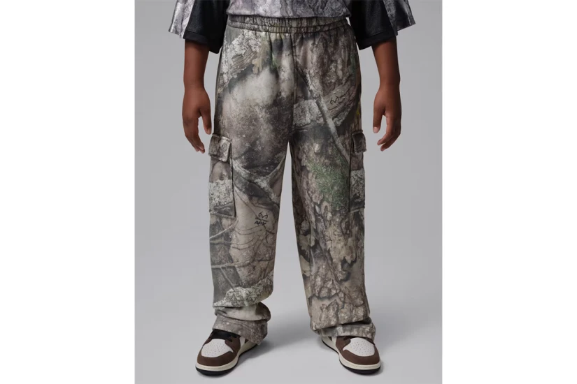 Jordan Brooklyn Realtree Printed Παιδικό Παντελόνι Φόρμας Καφέ, Μπεζ, Πράσινο