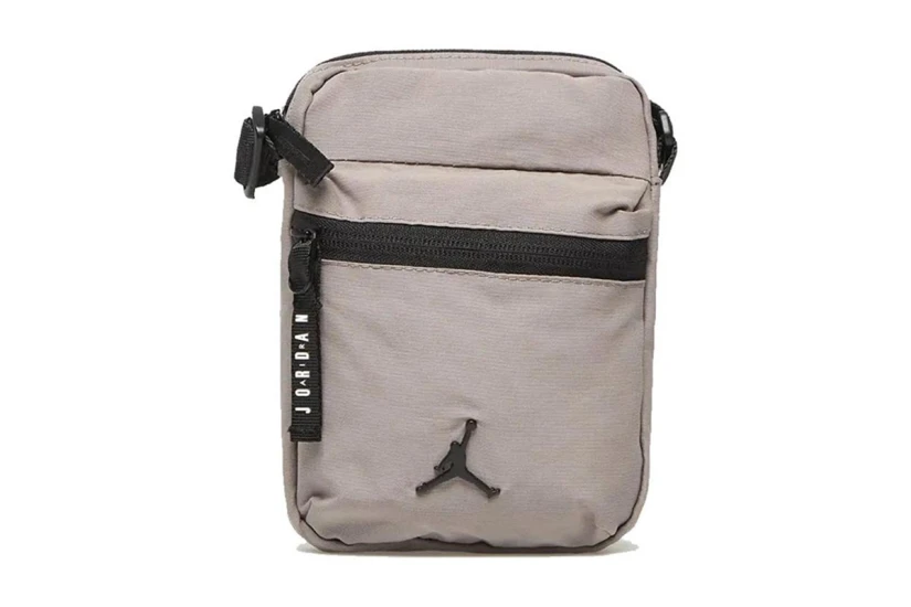 Jordan Airborne Unisex Τσαντάκι Χιαστί - Ώμου Γκρι, Μαύρο