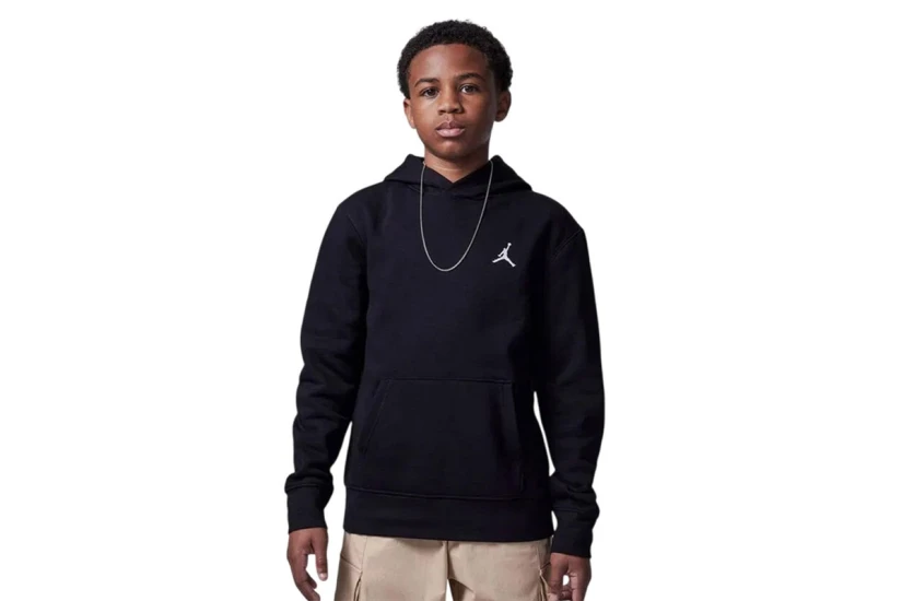 Jordan Brooklyn Fleece Παιδικό Φούτερ με Κουκούλα Μαύρο