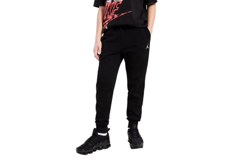 Jordan Brooklyn Fleece Essentials Παιδικό Παντελόνι Φόρμας Μαύρο, Λευκό