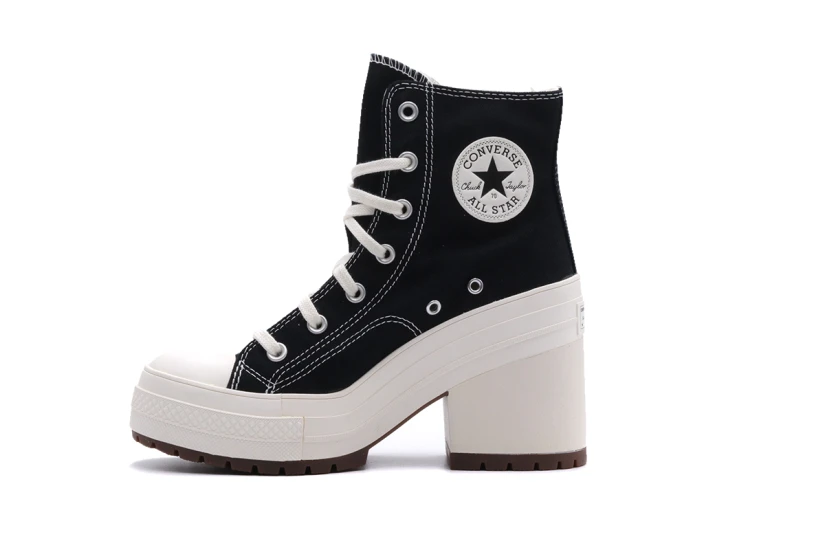 Converse Chuck 70 De Luxe Heel Γυναικεία Sneakers Μαύρα, Λευκά
