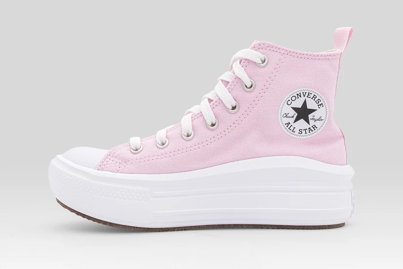 Converse Chuck Taylor All Star Move Platform Canvas Παιδικά Sneakers Ροζ, Λευκά