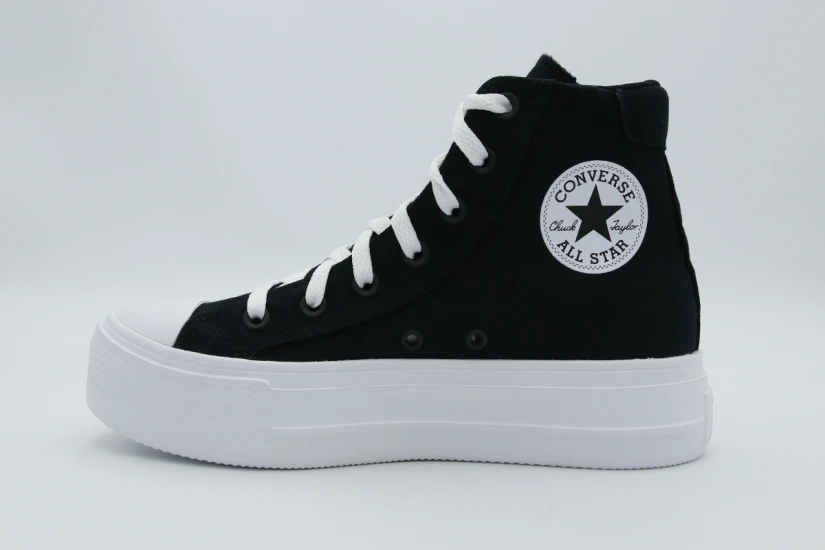 Converse Day One Platform High Γυναικεία Sneakers Μαύρα, Λευκά