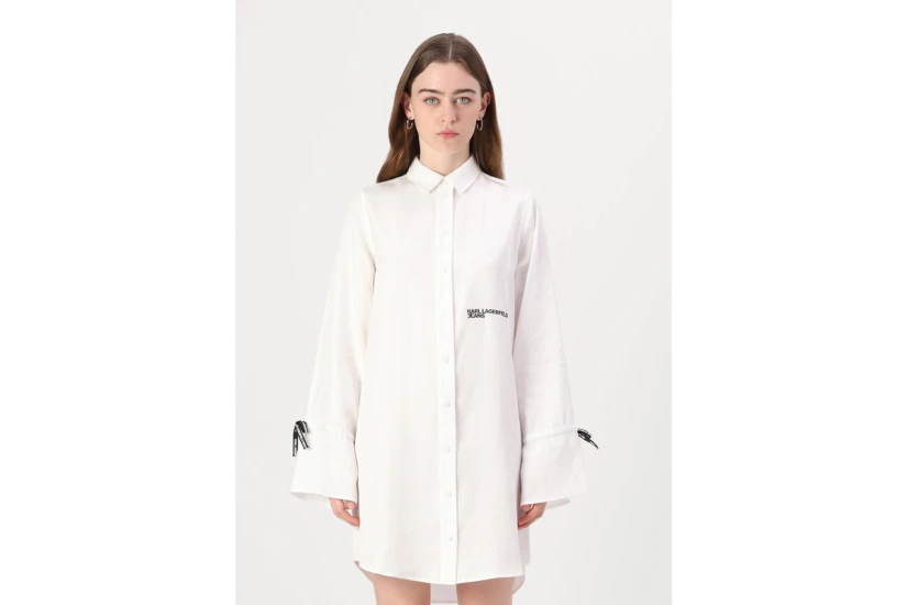 Karl Lagerfeld Tied Sleeve Γυναικείο Μακρυμάνικο Φόρεμα Mini