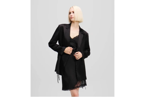 Karl Lagerfeld Satin Tied Σακάκι Γυναικείο (A1W14022 999)