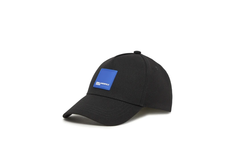 Karl Lagerfeld Logo Box Patch Καπέλο Strapback Μαύρο, Μπλε
