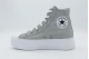 Converse Day One Platform High Γυναικεία Sneakers Γκρι Ανοιχτό, Λευκά