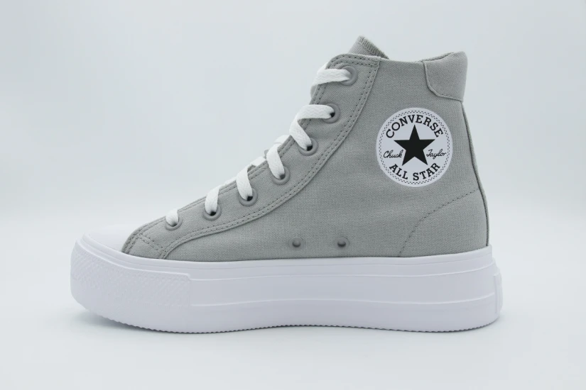 Converse Day One Platform High Γυναικεία Sneakers Γκρι Ανοιχτό, Λευκά