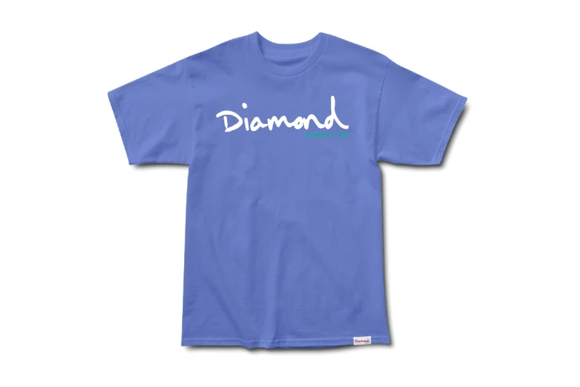 Diamond Supply Co. Og Script Overdyed Puff Print S-S Tee (A20DMPA020-BLU)