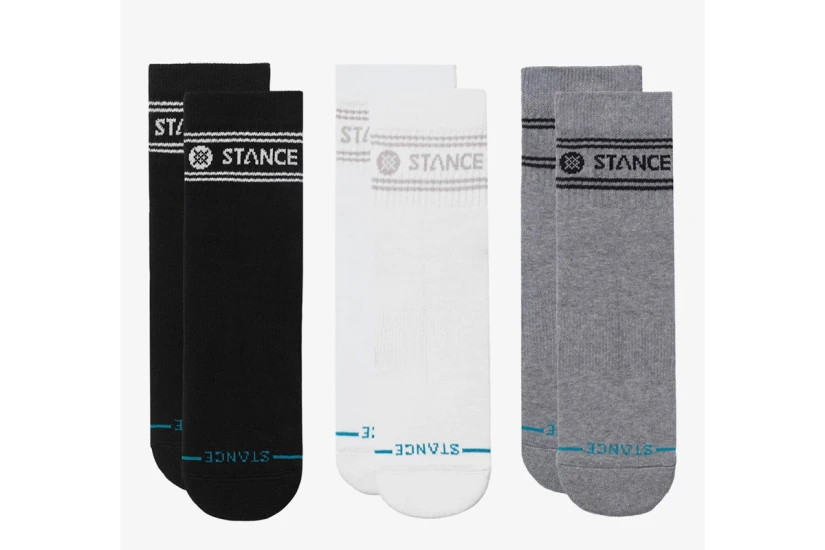 Stance Vital Ανδρικές Ψηλές Κάλτσες Λευκές, Μαύρες, Γκρι 3 Ζευγάρια