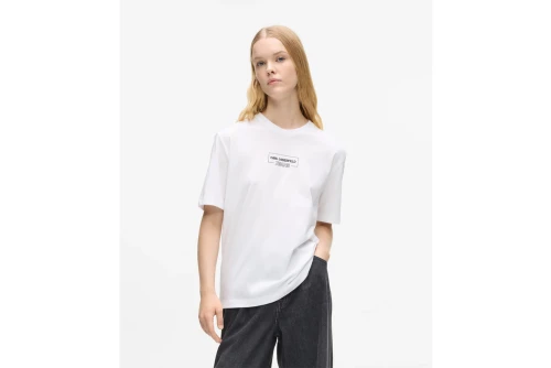 Karl Lagerfeld Outline Logo T-Shirt Γυναικείο (A4W17003 100)