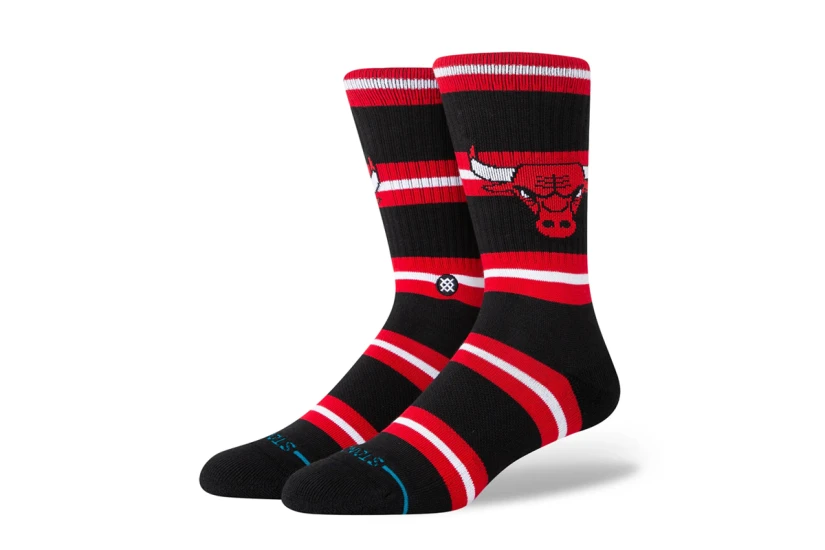 Stance Prep NBA Chicago Bulls Ανδρικές Ψηλές Κάλτσες Μαύρες, Κόκκινες, Λευκές