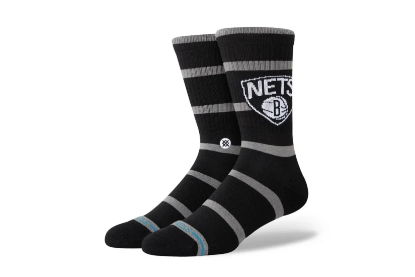 Stance NBA Brooklyn Nets Prep Ανδρικές Ψηλές Κάλτσες Μαύρες, Γκρι 1 Ζευγάρι