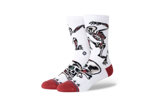Stance Skeleton Crew Κάλτσες Ψηλές 1 Ζευγάρι (A555C26SKE-WHT)