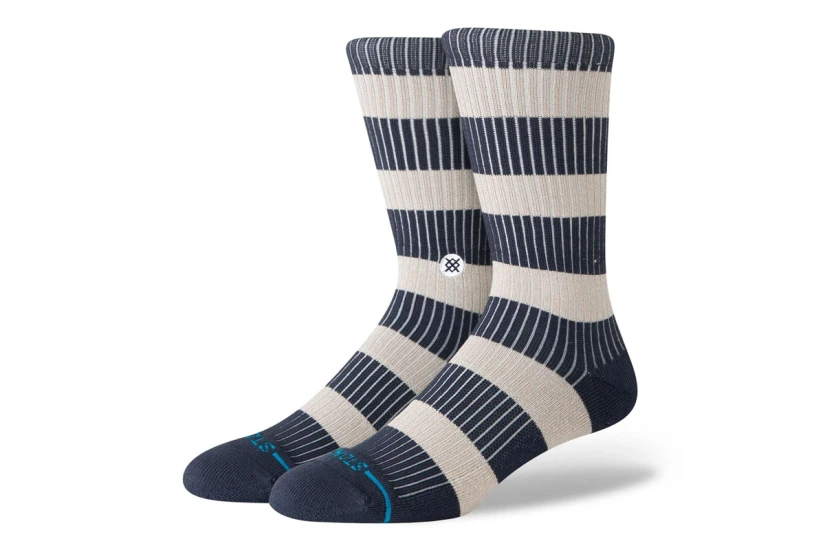 Stance Jailbird Crew Κάλτσες μέχρι τη Γάμπα Μπλε Σκούρο, Μπεζ 1 Ζευγάρι
