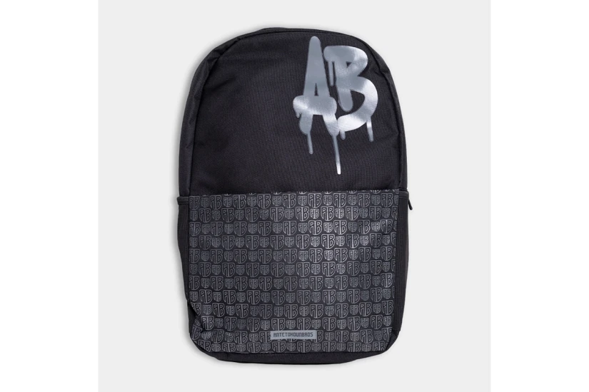 AntetokounBros Drip Monogram Backpack Μαύρο, Ανθρακί