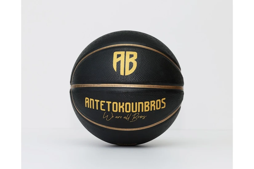 AntetokounBros We Are All Bros Μπάλα Μπάσκετ Μαύρη, Χρυσή