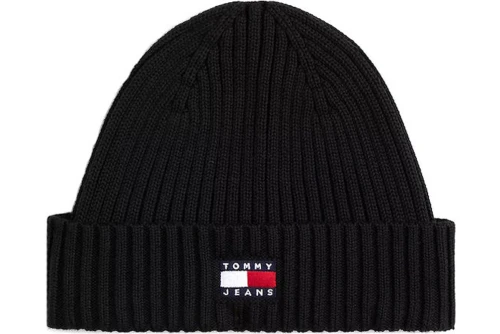Tommy Jeans Heritage Logo Rib-Knit Σκουφάκι Χειμερινό (AM0AM13669 BDS)