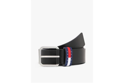 Tommy Jeans Ryan Logo Keeper Leather Ζώνη Casual (AM0AM13688 BDS)