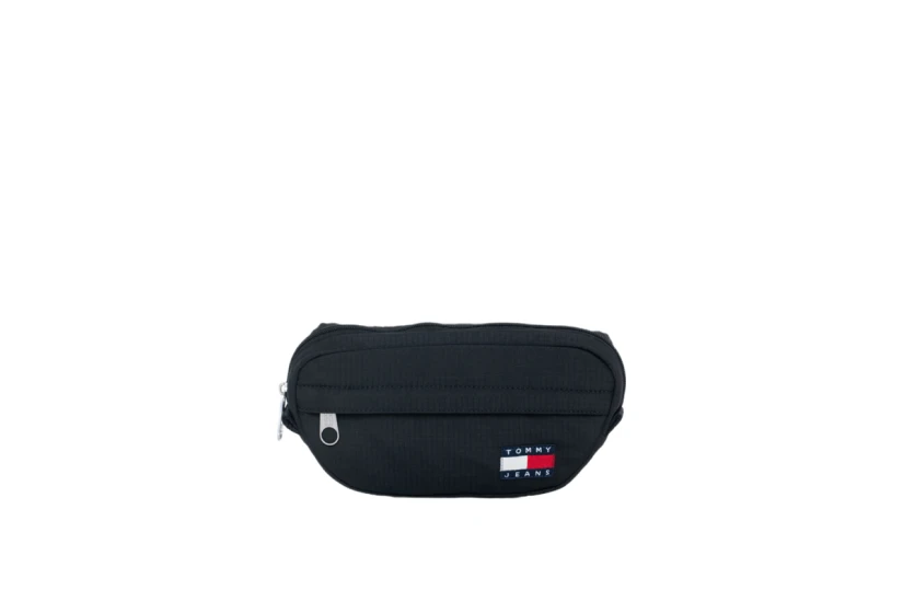 Tommy Jeans Essential Logo Ripstop Τσαντάκι Μέσης Μαύρο 2L 