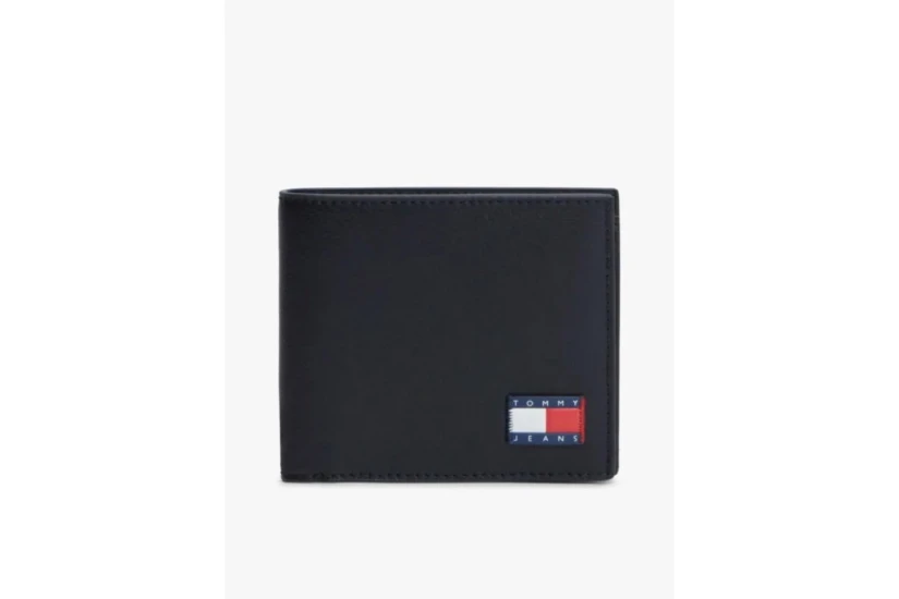 Tommy Jeans Heritage Leather CC And Coin Ανδρικό Πορτοφόλι Μαύρο