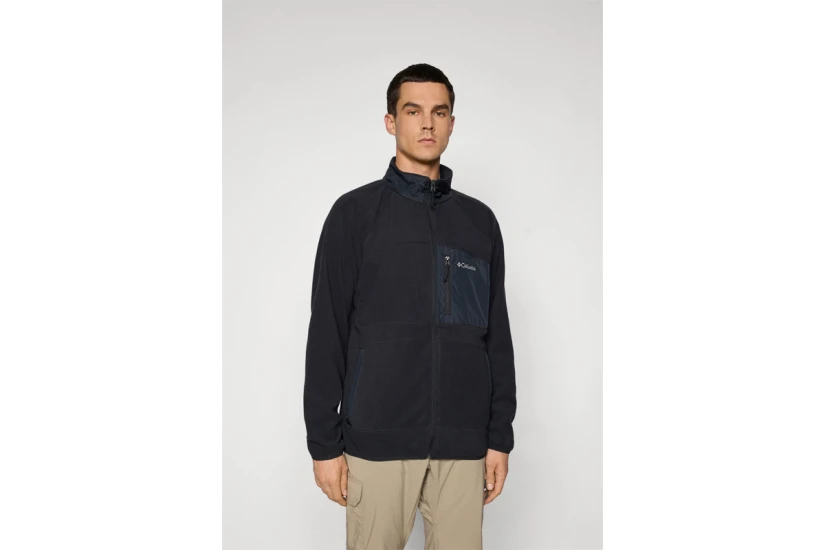 Columbia Fast Trek Overlay Ανδρική Ζακέτα Fleece Μαύρη