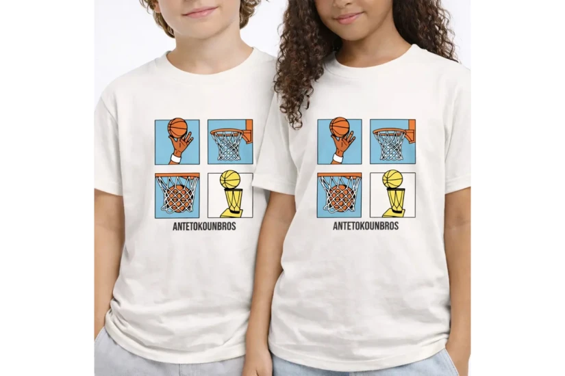 AntetokounBros Storyboard Παιδικό Κοντομάνικο T-Shirt Λευκό