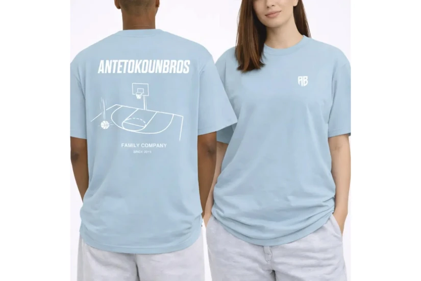 AntetokounBros Court Παιδικό Κοντομάνικο T-Shirt Σιέλ