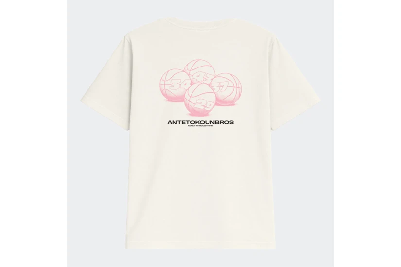 AntetokounBros Roots Basketball Παιδικό Κοντομάνικο T-Shirt Εκρού