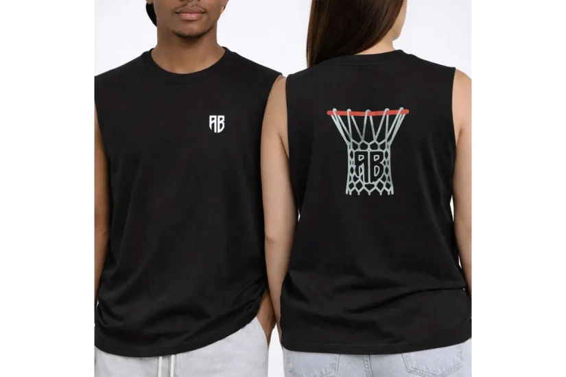 AntetokounBros Hoop Ανδρικό Αμάνικο Μπλουζάκι Μαύρο