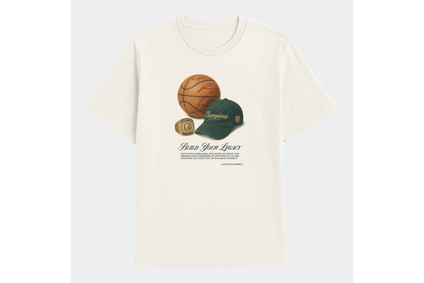 AntetokounBros Legacy Ανδρικό Κοντομάνικο T-Shirt Εκρού